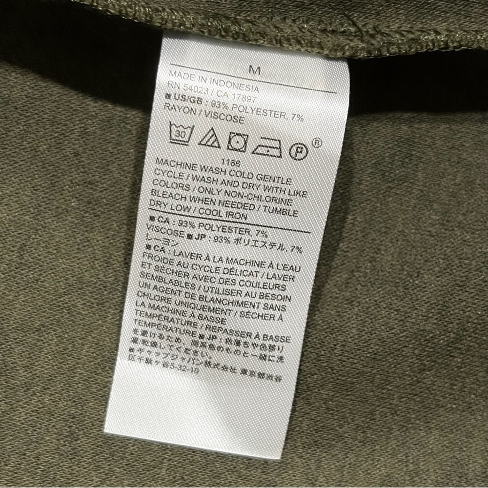 Banana Republic Melton Moto Jacket Camo‎ Green Women’s M Oversized Funnel Neck - Picture 11 of 11